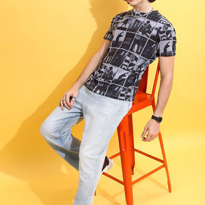 T-shirts pour hommes à séchage rapide, décontractés, à manches courtes, respirants, 100 % coton tricoté, écologiques, personnalisables, en promotion à prix réduit - Product Image 5