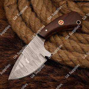 Cuchillo utilitario EDC multiusos de supervivencia de 6 pulgadas de acero de Damasco de alta calidad con mango de palisandro, personalizable al por mayor - Product Image 6