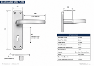 Aluminum door lever <b>handle</b> wholesale mortise <b>lock</b> <b>handle</b> - Product Image 3