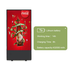 Écran numérique <span class=keywords><strong>portable</strong></span> de signalisation numérique, équipement de diffusion publicitaire alimenté par batterie, haute luminosité, 43 pouces, étanche IP65 - Product Image 2