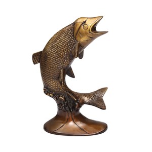 Statue de poisson en laiton poli personnalisée de la marque Shubham, 1,4 kg, décoration d'intérieur, cadeau, sculpture en provenance de l'Uttar Pradesh - Product Image 5