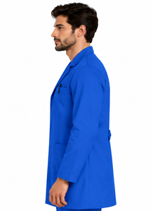 Bata de Laboratorio Blanca para Médicos, Manga Larga, Uniforme Médico Profesional, Antiestática, Transpirable, de Polialgodón, para Hospital y Farmacia - Product Image 5