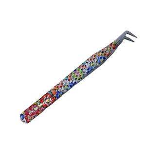 Pinzas para Pestañas con Punta de Fibra, Marca Privada, Cuidado de Belleza Profesional, Logotipo Personalizado, Pinzas para Pestañas de Volumen de 90 Grados - Product Image 1