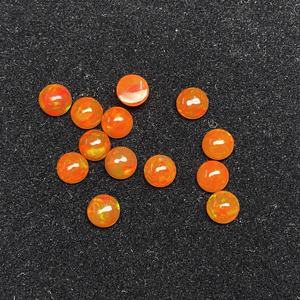 6mm naturel Orange éthiopien opale forme ronde pierre précieuse en vrac pour le fournisseur de bijoux cabochons d'opale polis à la main au prix le plus bas - Product Image 1