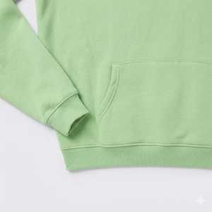 Men's green <b>Hooded</b> Sweatshirt Regular Fit Solid Color Casual Long Sleeve Knitted Cotton Pullover Autumn Style 100% cotton <b>fleece</b> - Product Image 4