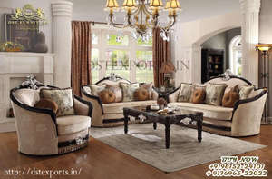 Magnifique ensemble de canapé de salon avec canapé en bois de teck sculpté traditionnel polonais doré Design sculpté à la main turc - Product Image 5