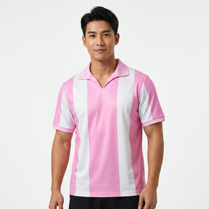 Men's Pink <b>White</b> Solid Blank Short Sleeve for Shirt Casual Quick Dry Knitted Sport Wear Anti-Pilling - Product Image 3