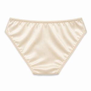 Womens <b>Satin</b> Knitted Bikini Brief <b>Panties</b> Soft Silk-Like Stretch Mid-Rise Comfortable Solid Basic Eco-Friendly Breathable Adults - Product Image 2