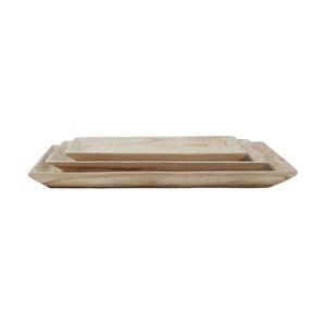 Pine Wood <b>set</b> of <b>serving</b> <b>Dish</b> & platter Wood <b>Serving</b> tray <b>set</b> of 3 - Product Image 5