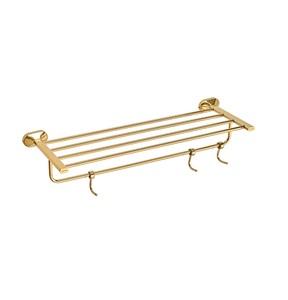 Porte-serviettes et support mural de luxe en fer robuste, non pliable, antirouille pour salle de bain - Product Image 2