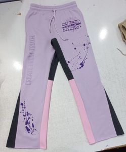 Purple Pink Drawstring Flare Sweatpants Printed Streetwear Jogger Pants for Women Custom OEM - Product Image 5