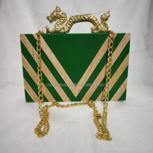 กระเป๋าคลัทช์ยามเย็นทำด้วยมือของผู้หญิงกระเป๋าคลัทช์จากอินเดีย - Product Image 2