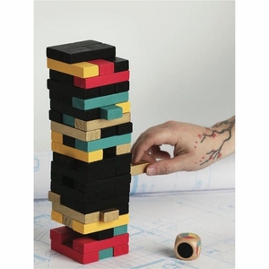 En gros, Jeu de blocs en bois à empiler, couleur personnalisée, jeu de table interactif pour les fêtes et le divertissement familial - Product Image 1