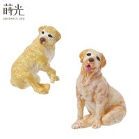 Figuras de Resina para Terrario con Diseño de Perros Modernos, Arte 3D Pintado a Mano y Coleccionable