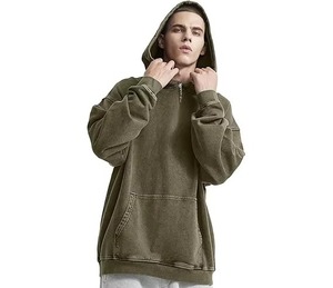 Premium Acid Wash Oversized Hoodie <b>Vintage</b> Stone Washed High Street Cotton Pullover <b>Sweatshirt</b> For Urban Fashion - Product Image 2