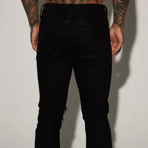 Jeans classiques unisexes pour hommes et femmes, coupe ample, style délavé, jambe large, denim décontracté pour l'extérieur, pantalon baggy en denim pour hommes - Product Image 5