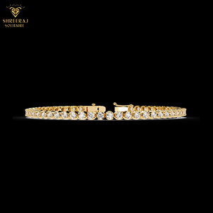 Bracelet tennis pour femme en or massif 14 carats avec diamants CVD cultivés en laboratoire de 2,50 mm de clarté VVS - Product Image 5