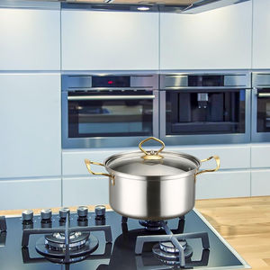 Ensemble de 5 casseroles classiques en aluminium de haute qualité, ensemble de poêles à frire, ustensiles de cuisine, résistants au four et au lave-vaisselle - Product Image 3