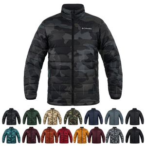 Veste matelassée légère et chaude pour l'hiver, motif camouflage personnalisé, coupe-vent, pour activités de plein air et usage quotidien - Product Image 1