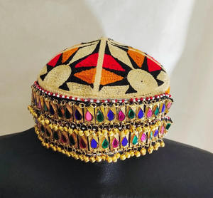 Barrette à cheveux en tissu brodé de fleurs traditionnelles vintage unisexe afghane avec un design écologique - Product Image 6