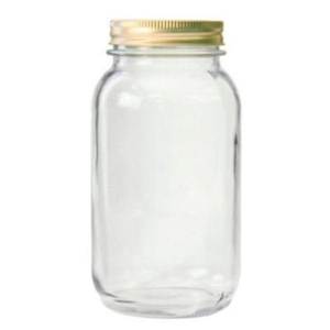 Pot en verre écologique avec couvercle en métal, récipient de cuisine réutilisable pour des solutions de stockage durable des aliments dans le garde-manger - Product Image 1