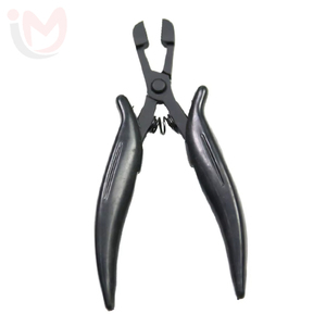 Pince à cheveux en acier inoxydable pour extensions de cheveux à la kératine, outil de retrait de la colle, pointe plate - Product Image 1