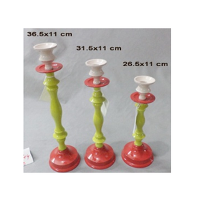 Candelabro de cinco brazos colorido, artístico y multicolor, centro de mesa decorativo para el hogar, soporte de velas original para fiestas y sala de estar. - Product Image 5