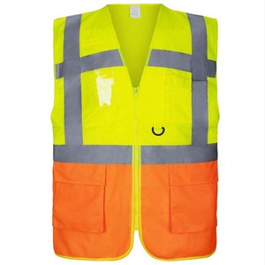 High Quality Customized Reflective Hi Vis Breathable Quick Dry Vest Multi-Pockets Waterproof Night Safety Construction Road Work - Product Image 1