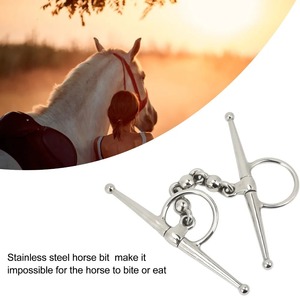 Bocado de Acero Inoxidable para Caballo, Tipo Snaffle, 135 mm de Longitud, Superficie Lisa, Equipo de Equitación Resistente y Duradero - Product Image 3