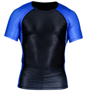 เสื้อรัดรูปแขนสั้นสำหรับผู้ชาย สีดำ-ส้ม แห้งเร็ว ระบายอากาศได้ดี เป็นมิตรกับสิ่งแวดล้อม ผลิตจากโพลีเอสเตอร์/ไนลอน - Product Image 2