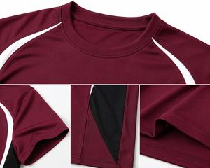 Sporty Men's Custom Colors O-Neck Short Sleeve T-<b>Shirt</b> Solid Color Quick Dry Regular Fit Knitted <b>100</b>% <b>Polyester</b> Eco-Friendly - Product Image 5
