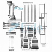 Fida 2026 Tendance – Kit d'instruments chirurgicaux manuels de laparotomie de haute qualité, 197 pièces, en acier inoxydable, certifié CE, garantie à vie