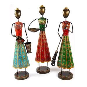 Lampe de jardin en bronze grandeur nature, statue de femme, couleur dorée, sculpture de danseuse en laiton, lampe sur pied, décoration artistique de luxe, prix abordable - Product Image 1