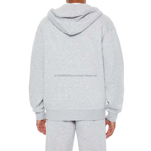Sweats à capuche zippés d'hiver personnalisés, broderie personnalisée, sweats à capuche à cordon avec fermeture éclair, molleton de coton, sweat à capuche zippé surdimensionné unisexe - Product Image 4