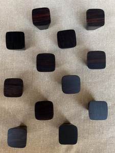 Square Wooden Furniture Knob Natural Wood Cabinet Handle <b>Rustic</b> Drawer Pull Modern Design Smooth Oak Drawer Knob - Product Image 5