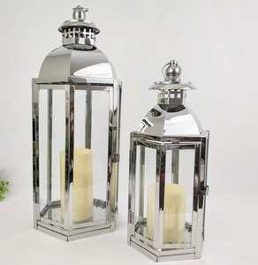 Farol de metal negro con asa, portavelas de hierro portátil, juego de faroles decorativos para el hogar y festividades - Product Image 4