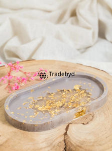 Plateau de service mobile moderne en résine de qualité supérieure pour table basse et décoration intérieure Tradebyd - Product Image 3