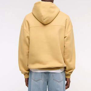 Sweat à capuche en coton personnalisé pour homme, streetwear, jaune moutarde, pull-over, fabricant OEM, usine de Sialkot, sweat à capuche décontracté surdimensionné - Product Image 5