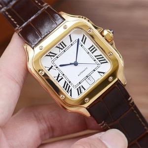 Square-Shaped Automatic Mechanical Watch Stainless Steel Pointer Dial Butterfly - Product Image 5