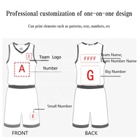 Ensemble d'uniformes de basketball personnalisés pour garçons, sans manches, antibactériens, respirants, à séchage rapide, avec nom d'équipe, en maille décontractée pour le sport, vente en gros