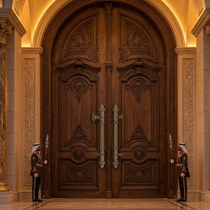 Manija de Puerta Moderna de Latón Sólido Imperial Vanguard de Primera Calidad |   Manija Decorativa para Puerta Principal de Hotel, Modelo Royal Spear - Product Image 2