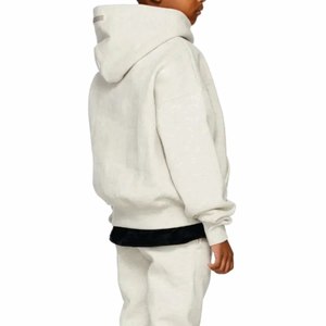 Ensemble de survêtement à capuche vert clair pour homme, manches longues, décontracté, en coton, pour l'automne, avec poches latérales, taille élastique, couleur unie, coupe ample - Product Image 2