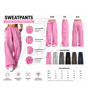 Pantalones Deportivos de Lona Transpirables para Mujer, Diseño Nuevo, Corte Regular, Cintura Elástica, para Gimnasio, Correr, Estilo Informal, Lisos, de Pierna Ancha, para Otoño - Product Image 6