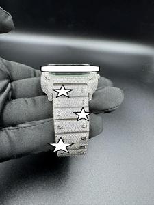 Montre unisexe de luxe en acier inoxydable avec cadran en verre et moissanite, style hip-hop, sport, affaires, mouvement automatique antique, 41 mm - Product Image 5