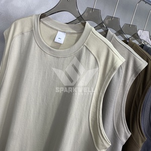 เสื้อกล้ามคอกลม ยูนิเซ็กซ์ ผ้าฝ้าย 100% สีพื้น ระบายอากาศได้ดี ทรงปกติ สวมใส่สบายทุกฤดู - Product Image 2