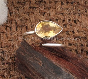 Natural Citrine Gemstone Sterling <b>Silver</b> Handmade Electroformed <b>Boho</b> Statement <b>Ring</b> Party Gift for Her - Product Image 3