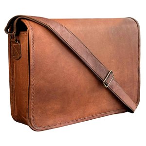 Real Leather Laptop Bags Waterproof Cow Leather Laptop Handbag Travel Bag <b>for</b> <b>Computers</b> with <b>Storage</b> Bags - Product Image 1