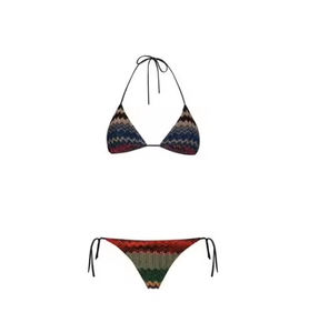 Conjunto de Bikini Sexy de 2 Piezas Personalizado por el Fabricante para Mujer, Traje de Baño Triangular con Tirantes y Falda, Tanga, Ropa de Playa - Product Image 4
