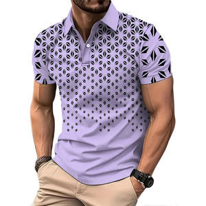 Chemises Homme Personnalisées Broderie Avant 100% Coton Motif Uni Tissu Tricoté Respirant Manches Courtes Boutonnées Décontractées Nouveauté 2026 - Product Image 1