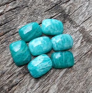 Cabujón Rectangular de Amazonita AAA, Piedra Preciosa con Reverso Plano, Piedras Minerales Verdes Pulimentadas para la Fabricación de Joyas - Product Image 4